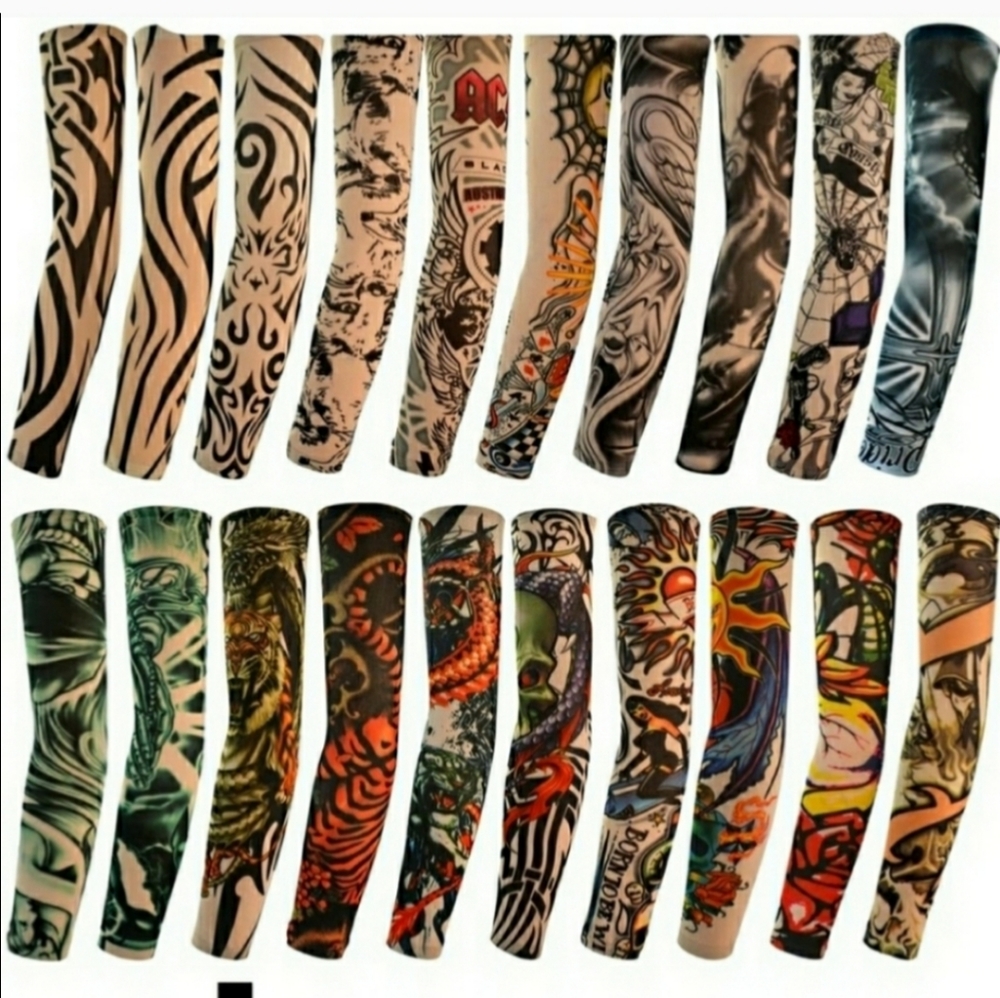 X20 fake tattoo arm sleeves sun